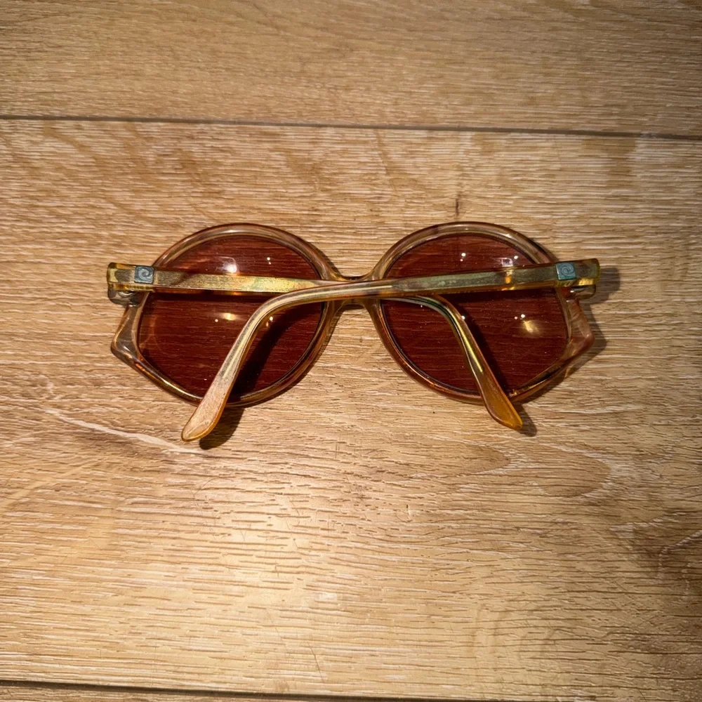 Vintage Sunglasses Frame France Greenelle Pierre Cardin Amber Frames ONLY‎